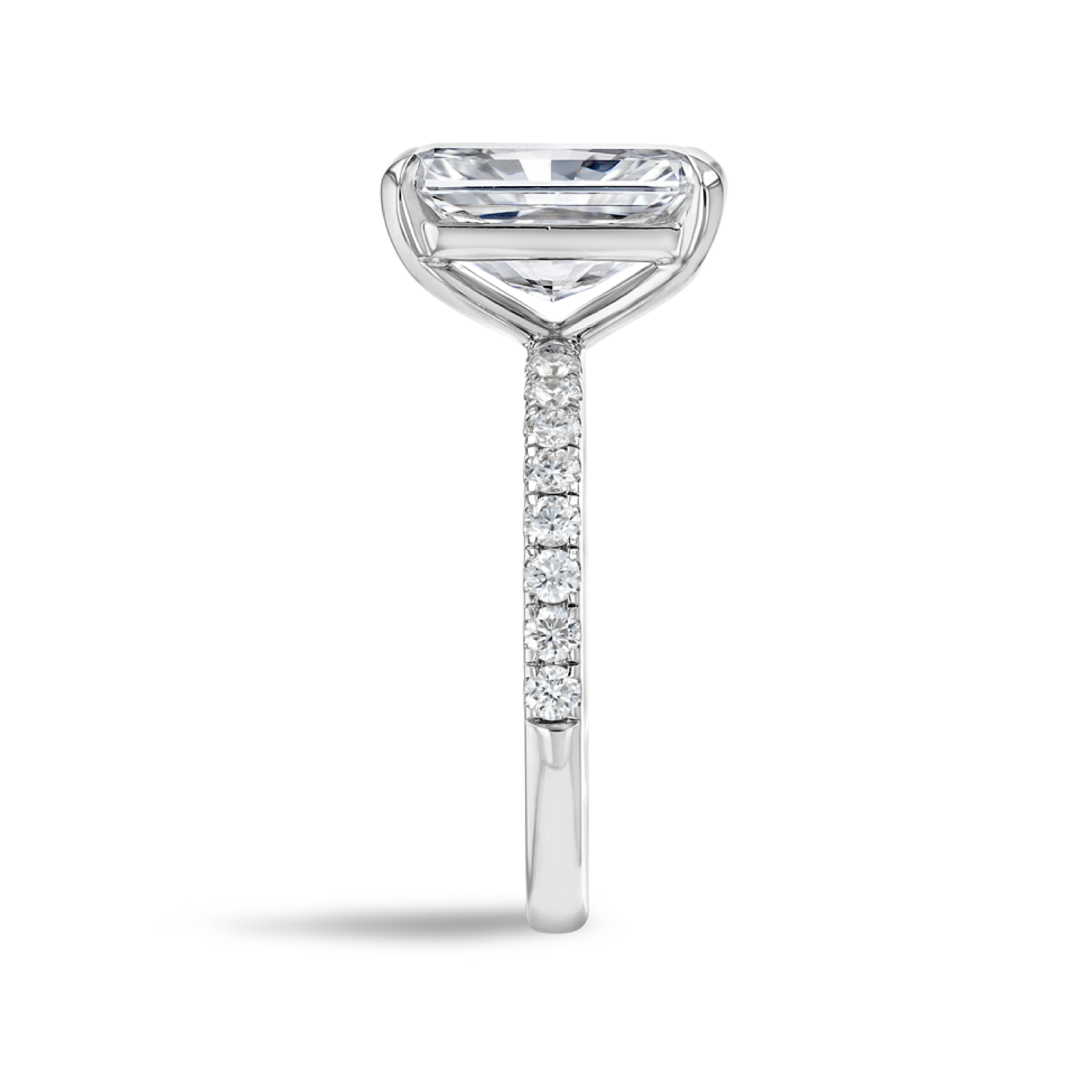 4 Carat Lab-Grown Radiant Diamond Band White Gold Ring - Image 3